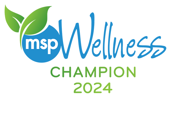 MSPWellness Champion 2024 blue and green logo