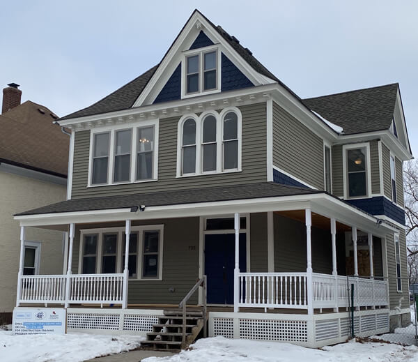 Exterior photo of remodeled house.