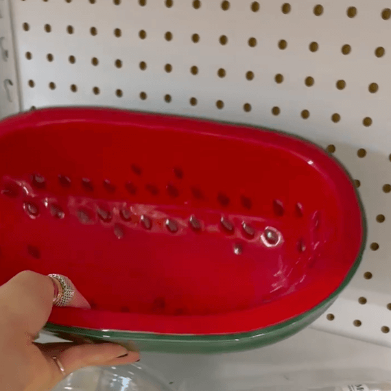 A red and green watermelon bowl