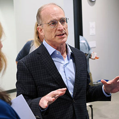 Steve Preston greets attendees