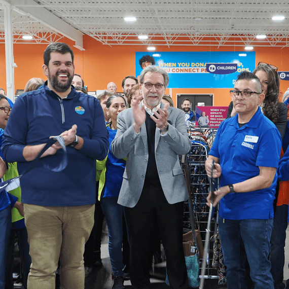 ribbon cutting ceremony with GESMN's CEO, Mayor and General Store Manager